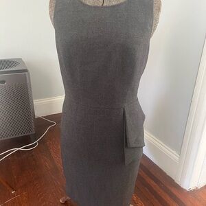 LOFT Charcoal Sleeveless Midi Dress